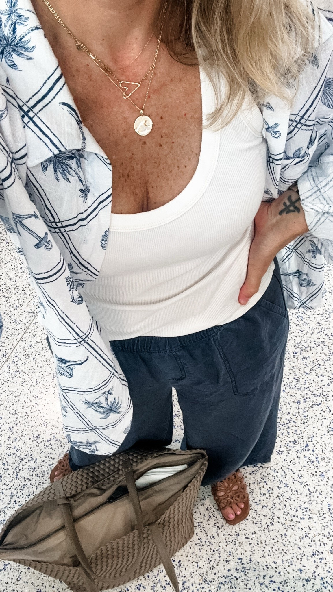 Medium everything!! Soft, breathable, airy and perfect for traveling in AC to warm weather! Steams easily too!

#LTKootd #LTKdayinmylife #LTKTravel