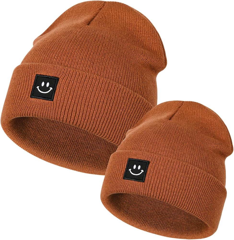 Parent-Child Beanie Hat,Mother & Baby Daughter/Son Winter Warm Knit Hat for Girls Boys Sofe Beani... | Amazon (US)