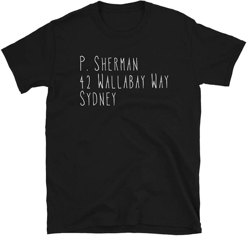 P Sherman 42 Wallaby Way Sydney Shirt Mens & Womens Wallabay Way Tshirt Unisex Fit | Amazon (US)