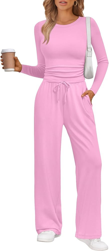 LILLUSORY 2 Piece Lounge Sets for Women Fall Outfits 2026 Two Piece Travel Sweatsuits Business Ca... | Amazon (US)