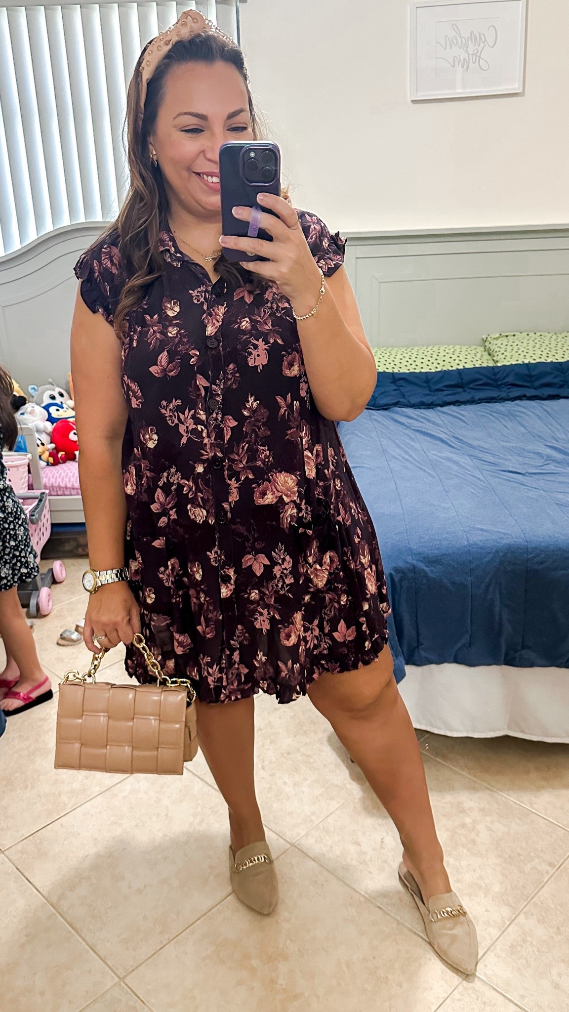 • dress - Shop Talulah (old)
• shoes - Steve Madden
• bag - Vici
• headband - Brianna Cannon 

#LTKSeasonal #LTKShoeCrush #LTKOver40