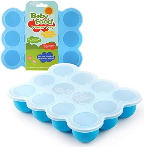 Amazon.com : Samuelworld Baby Food Storage Container, 12 Portions Freezer Tray with Lid, 12x2.5oz... | Amazon (US)