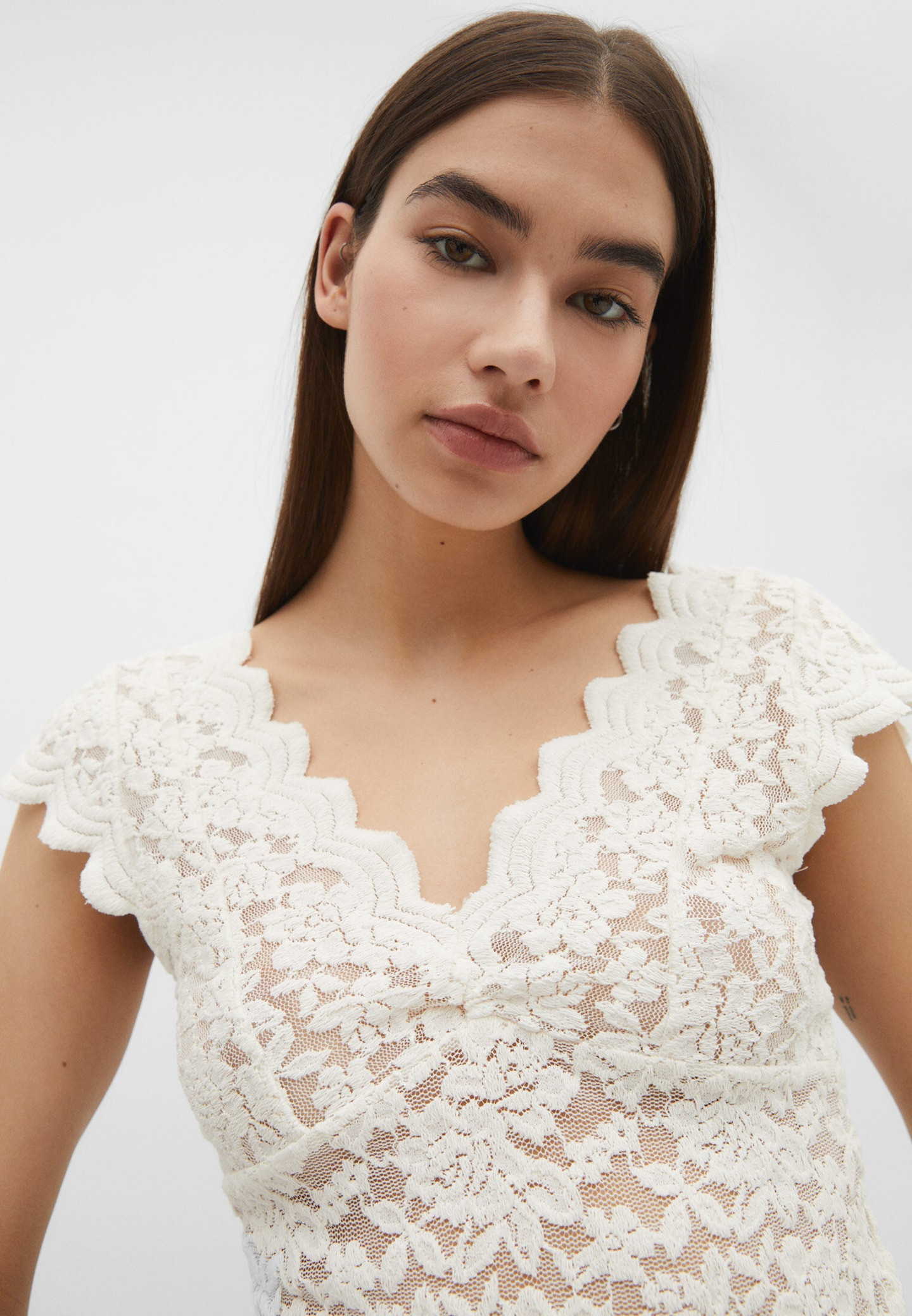 Black lace top | Stradivarius (UK)