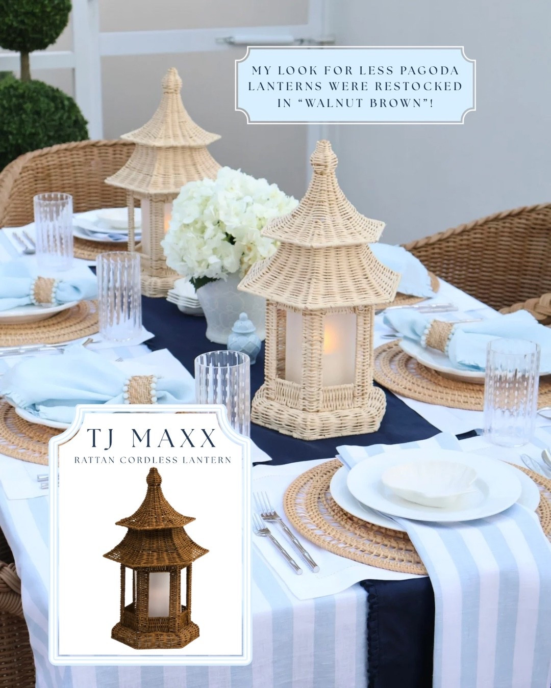 Rattan cordless Pagoda Lantern back in stock in Walnut Brown 🤎

@TJ Maxx @Marshalls

#LTKSeasonal #LTKHome #LTKSaleAlert