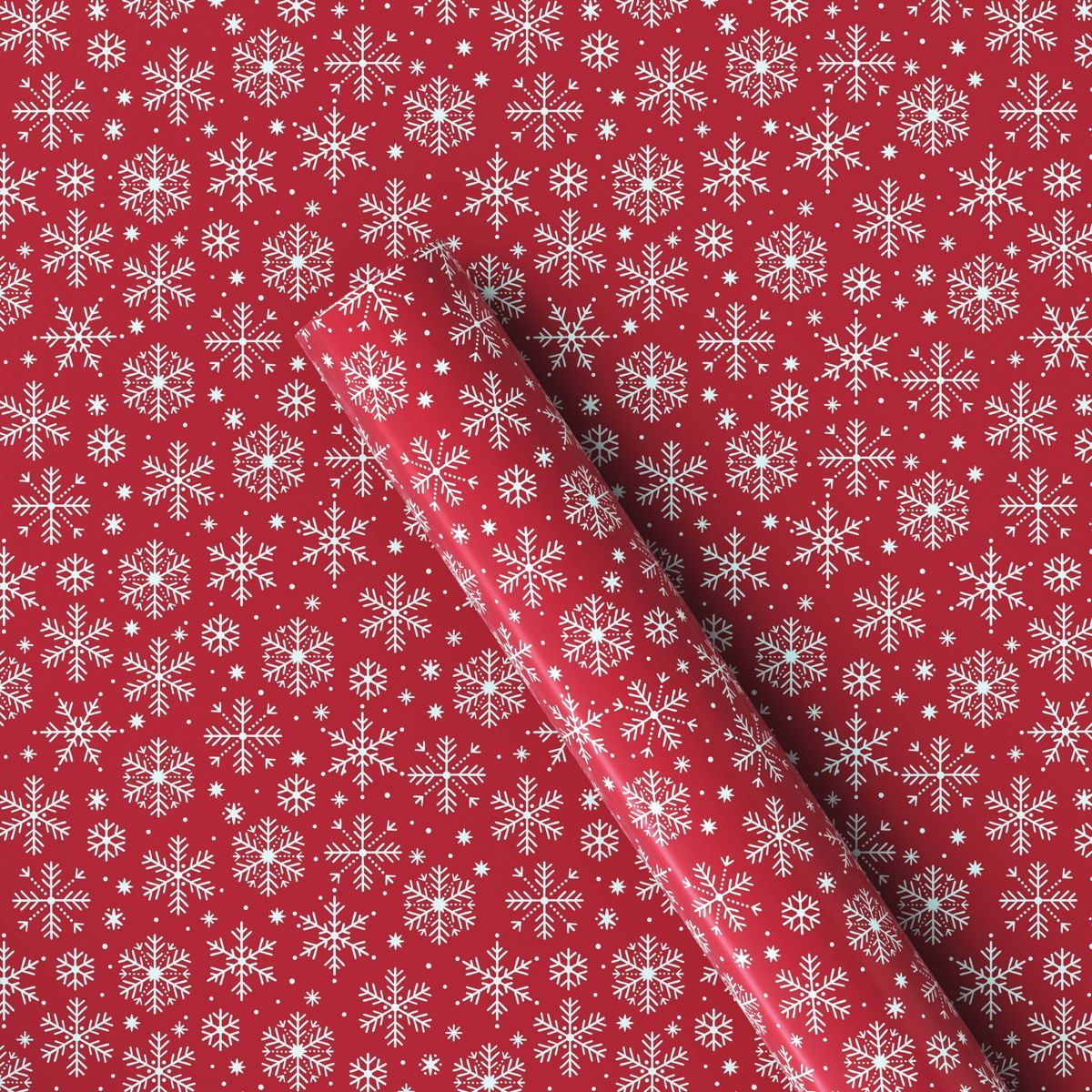 220 sq ft Snowflakes Christmas Gift Wrap Red - Wondershop™ | Target