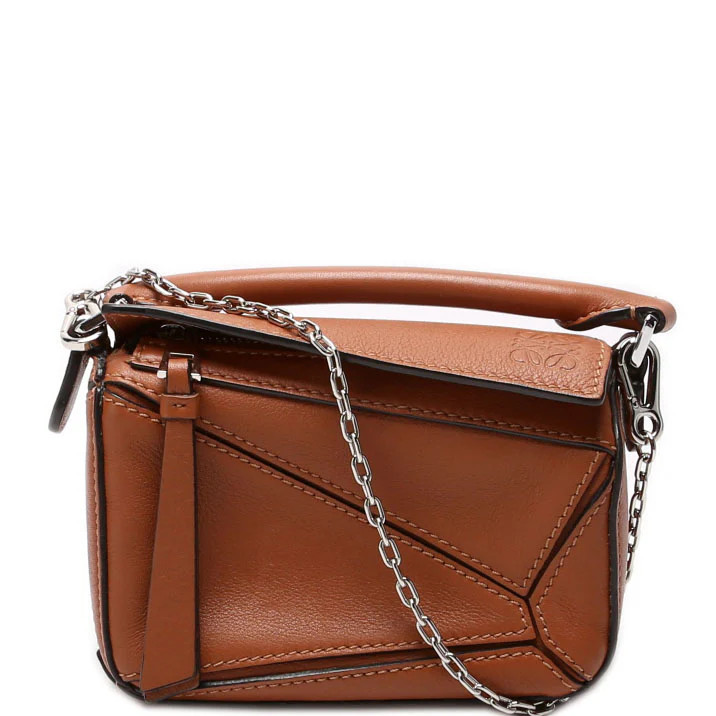 Puzzle Bag Nano Brown | Keeks Designer Handbags