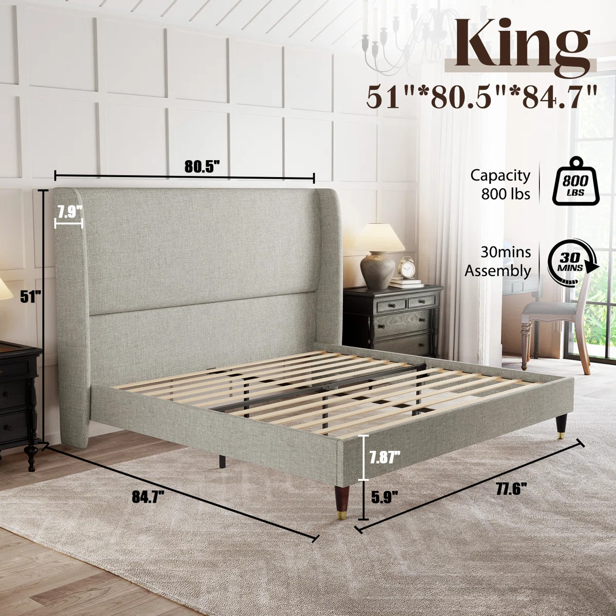 Belo Upholstered Platform Bed | Wayfair North America