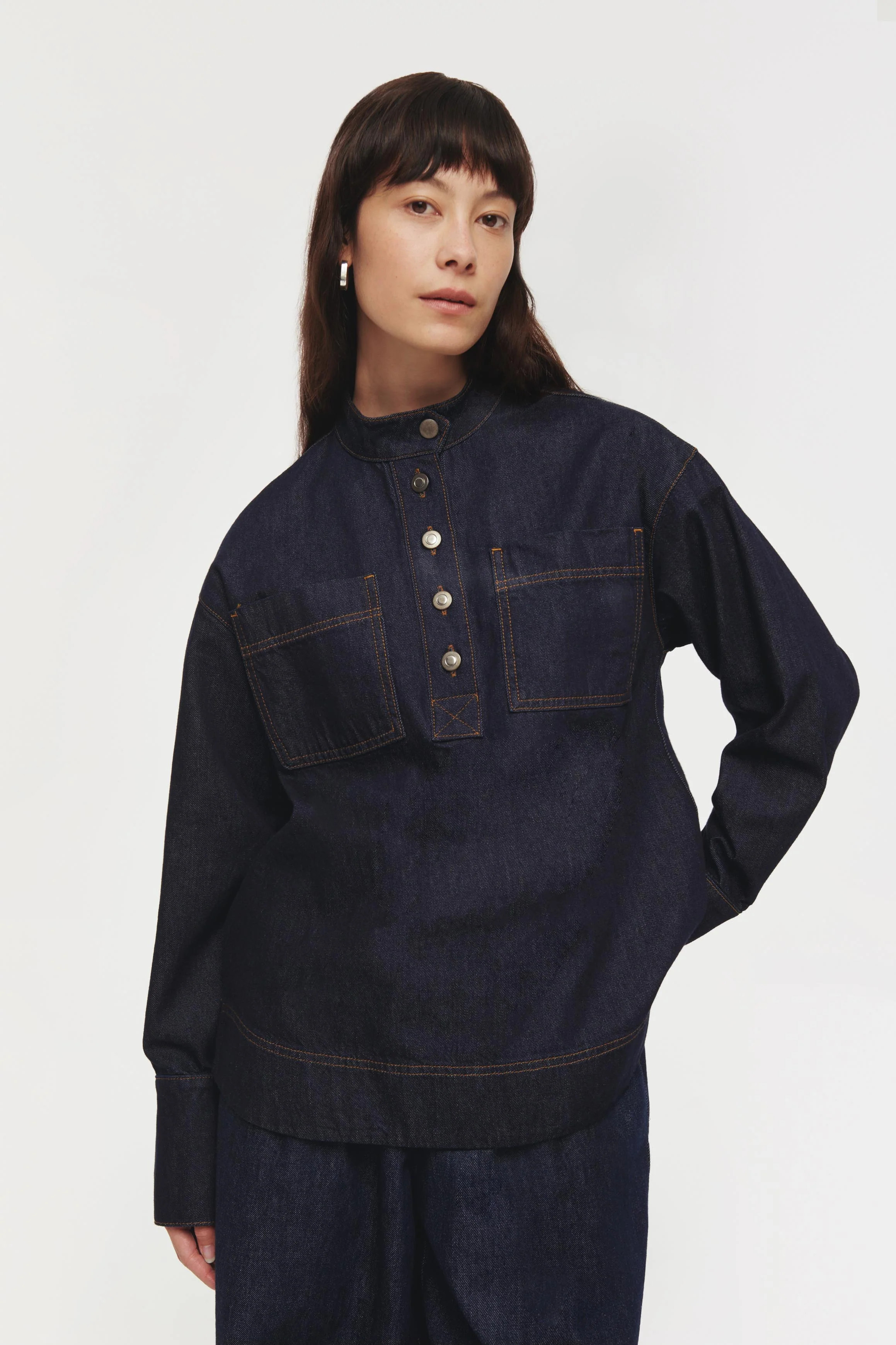 Suzie | Denim Top in Indigo | ALIGNE | Aligne UK
