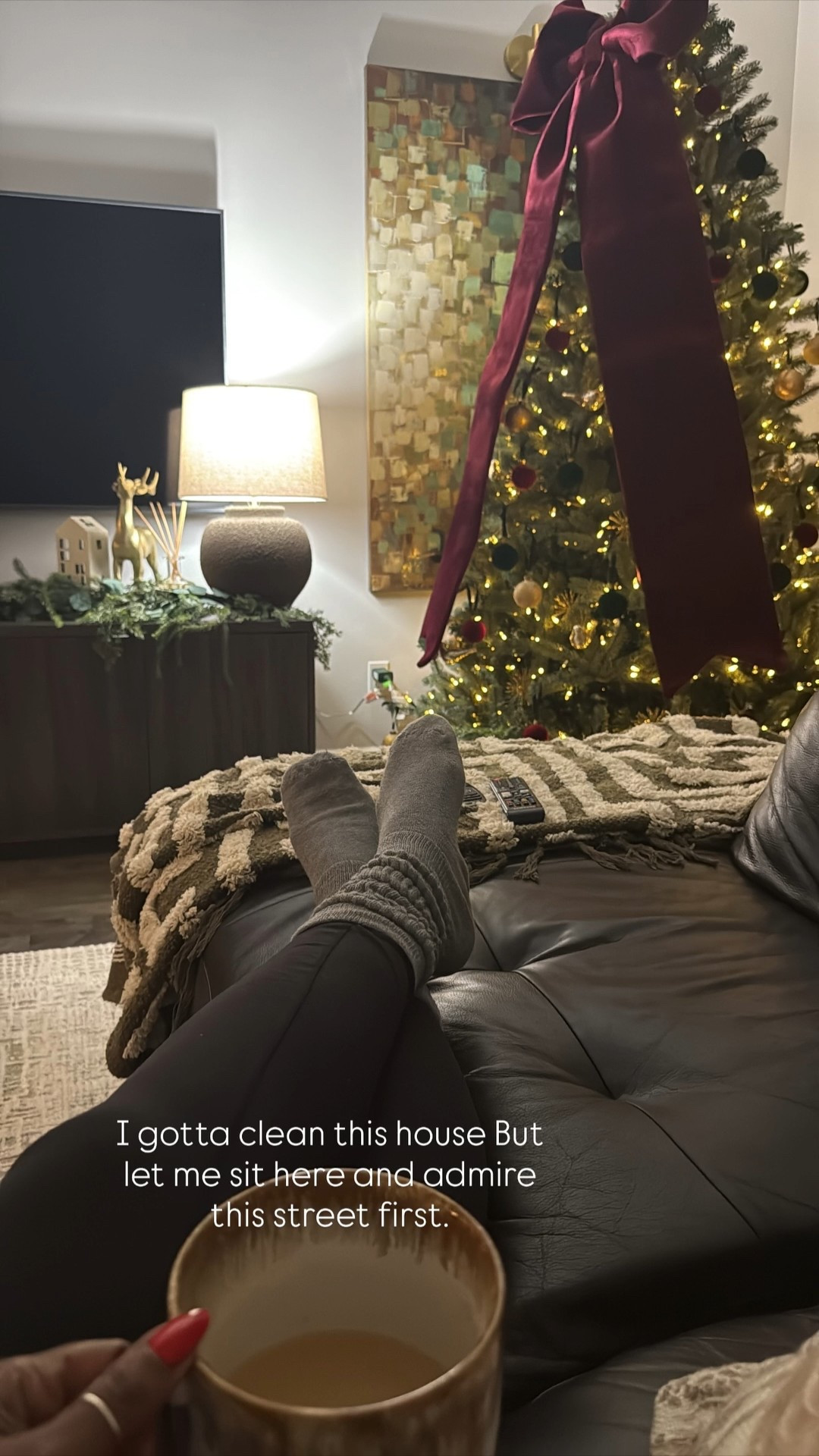 I gotta clean this house But let me sit here and admire this street first.