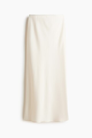 H & M - Maxirock aus Satin - Cremefarben | H&M (DE, AT, CH, NL, FI)