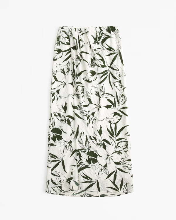 Mid Rise Sarong Maxi Skirt | Abercrombie & Fitch (US)