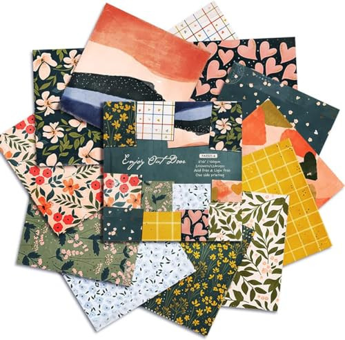 Floral & Pastel Scrapbook Paper 6x6, Cute Cardstock for Junk Journal, Planner, DIY Crafts, Card Making & Decorative Scrapbooking Supplies | Amazon (US)