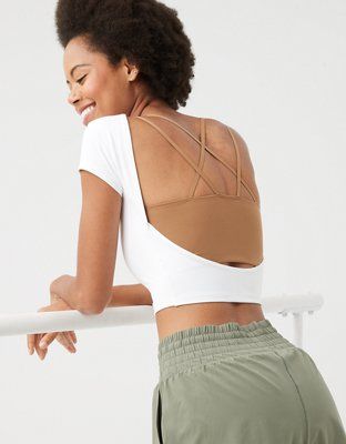 OFFLINE By Aerie Real Me Open Back T-Shirt | American Eagle Outfitters (US & CA)