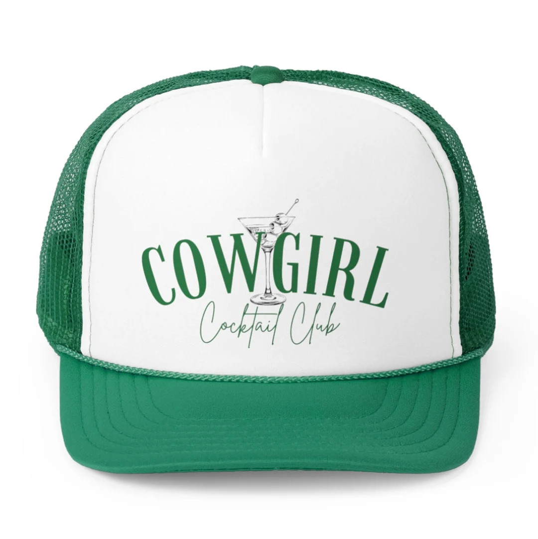 Cowgirl Cocktail Club Trucker Hat - Etsy | Etsy (US)