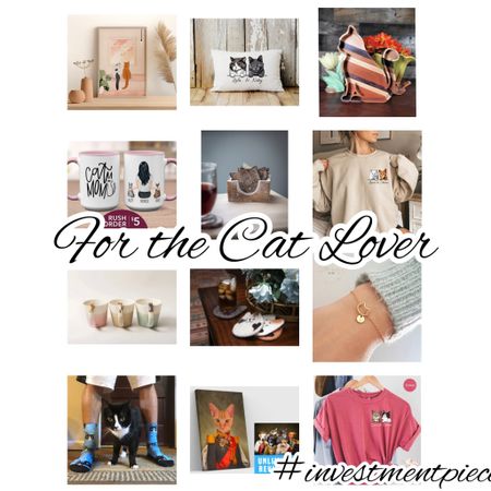 My sister loves cats. LOVES them. (And tbh I love mine too!) These cat themed gifts from shirts to coasters will please any of your cat loving loved ones! #investmentpiece 

#LTKstyletip #LTKGiftGuide #LTKhome