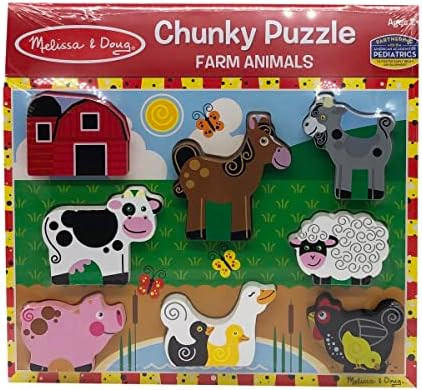Melissa & Doug Farm Wooden Chunky Puzzle (8 pcs) | Amazon (US)