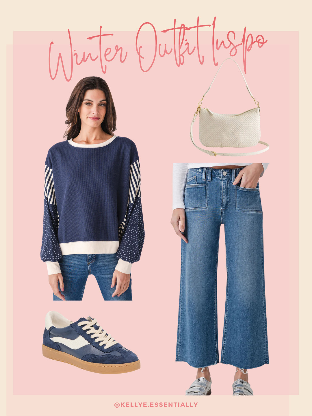 This is one of those easy winter outfits you can throw on and feel put together right away. A cozy long sleeve top, flattering wide leg jeans, comfy sneakers, and a neutral crossbody bag you’ll wear on repeat.  

 #LTKootd #LTKSeasonal #LTKFindsUnder100