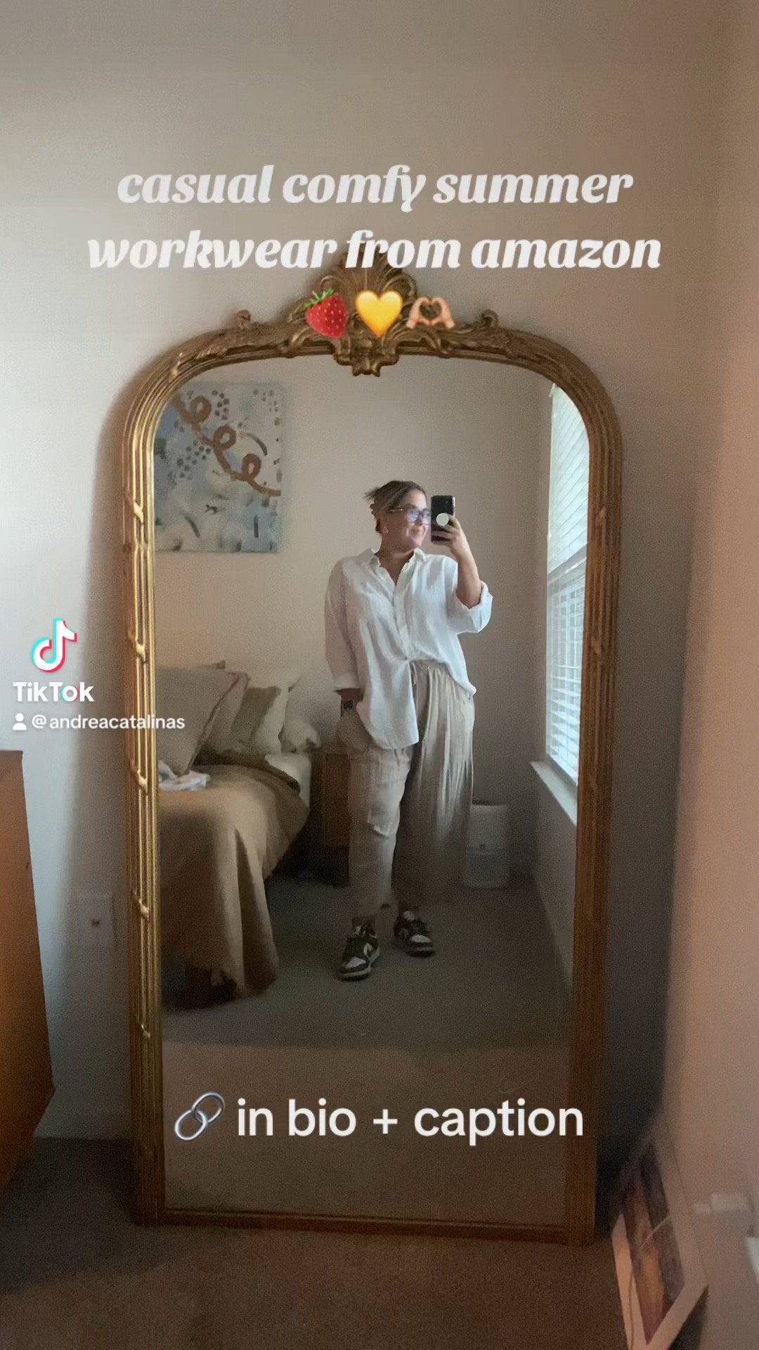 what i wore today as a life enrichment coordinator at a memory care unit! casual, comfy and cool for this spring warmth 💐

Pants:
https://amzn.to/4a1FdmE
Shirt:
https://amzn.to/3K3HvaB
Shoes:
https://amzn.to/3UF8krC
glasses:
https://amzn.to/3WoWtPF
hair clip:
https://amzn.to/4dkD88i
Apple watchband:
https://amzn.to/4deVeZg
Earrings:
https://amzn.to/3UGwDp1

#workwear #work #amazonfinds #linen #loose #pajamas #nike #casual #businesscasual #fashion #midsizedfashion #OOTD #summer #spring #workfashion #fyp #amazon #fyp

#LTKstyletip #LTKworkwear #LTKmidsize