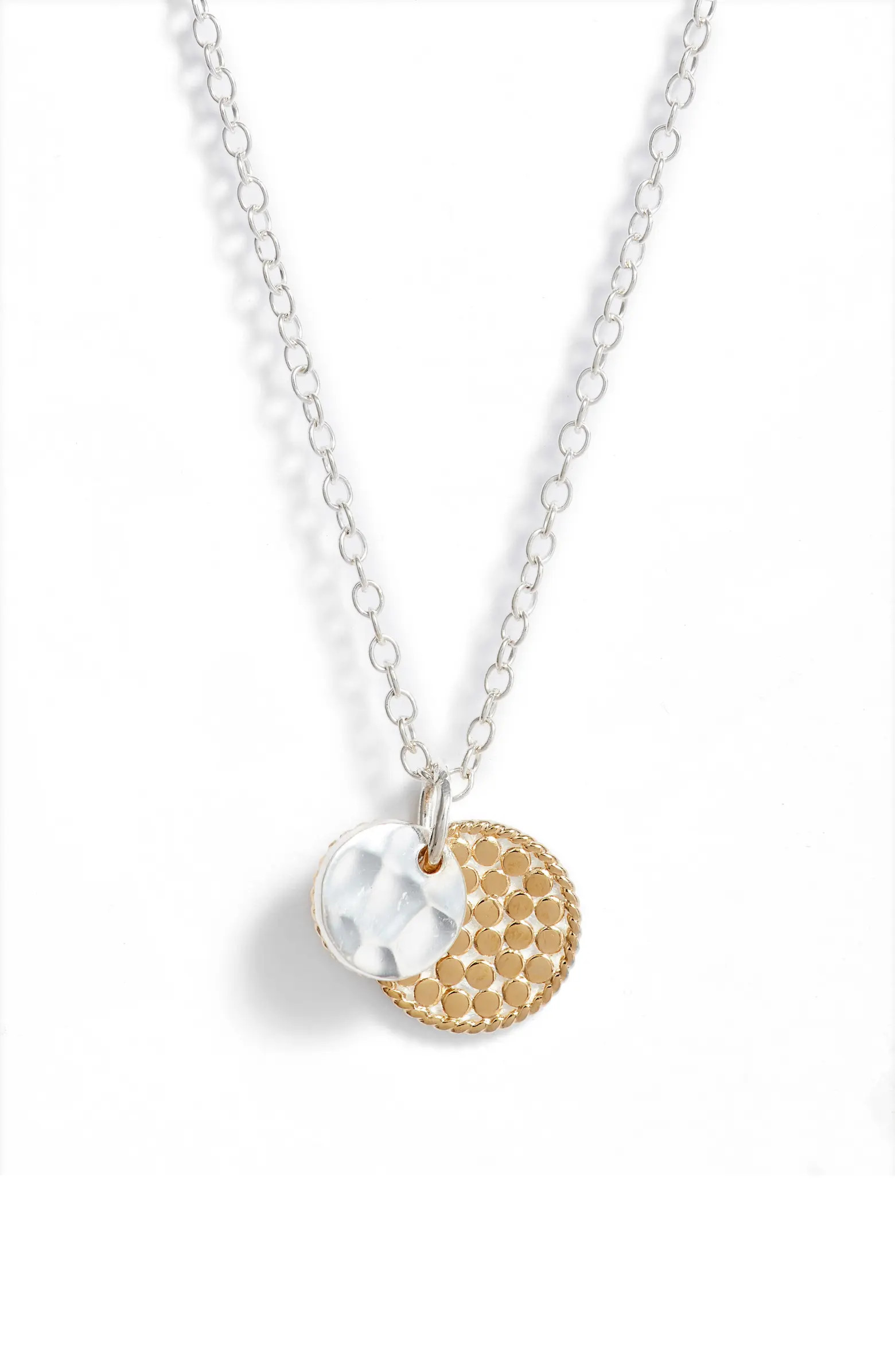 Reversible Mini Double Disc Necklace | Nordstrom