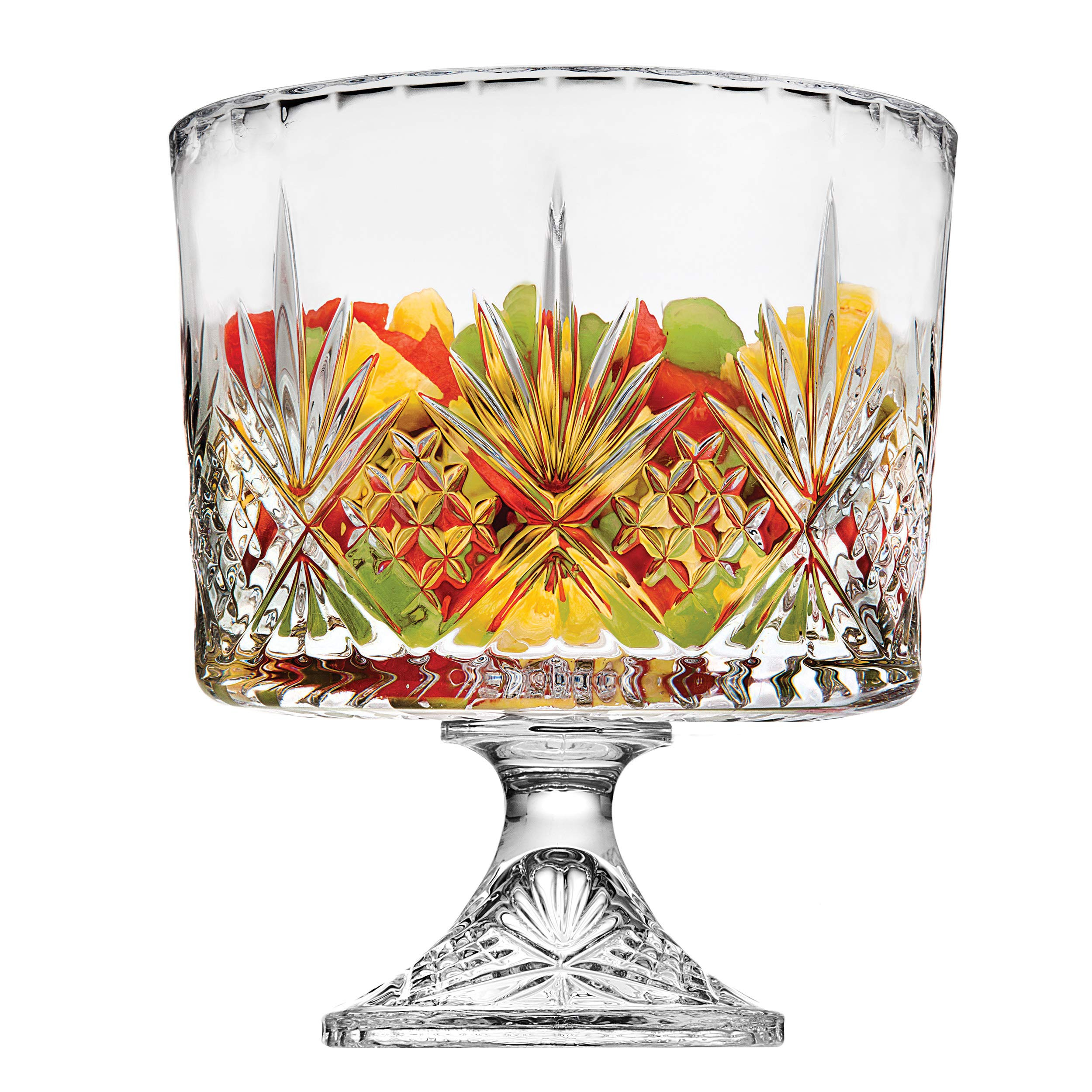 Godinger Trifle Bowl, Fruit Bowl, Crystal Glass Footed Trifle Bowls, Dessert Bowl, Cookie Bowl | Amazon (US)