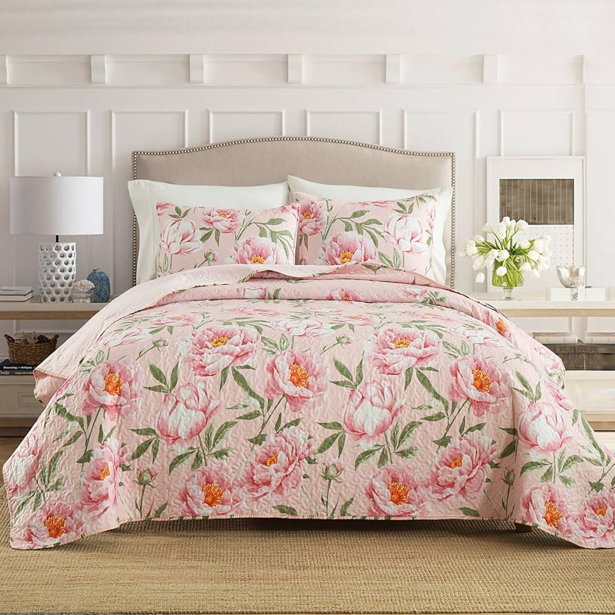 Boryard Queen Size Quilt Set, 3-Piece Lightweight Soft Full Size Spring Quilt Reversible Bedsprea... | Amazon (US)