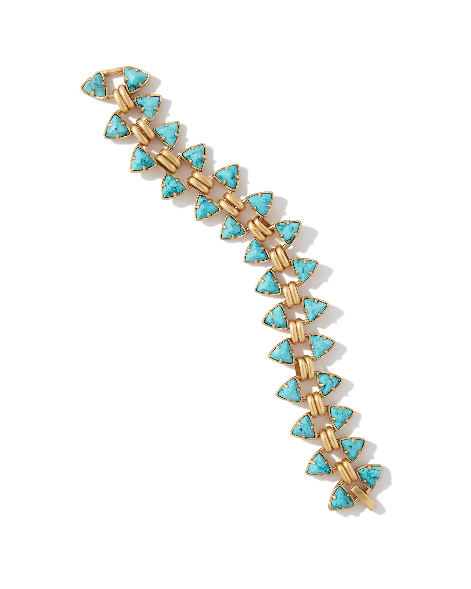 Robby Vintage Gold Bracelet in Variegated Turquoise Magnesite | Kendra Scott