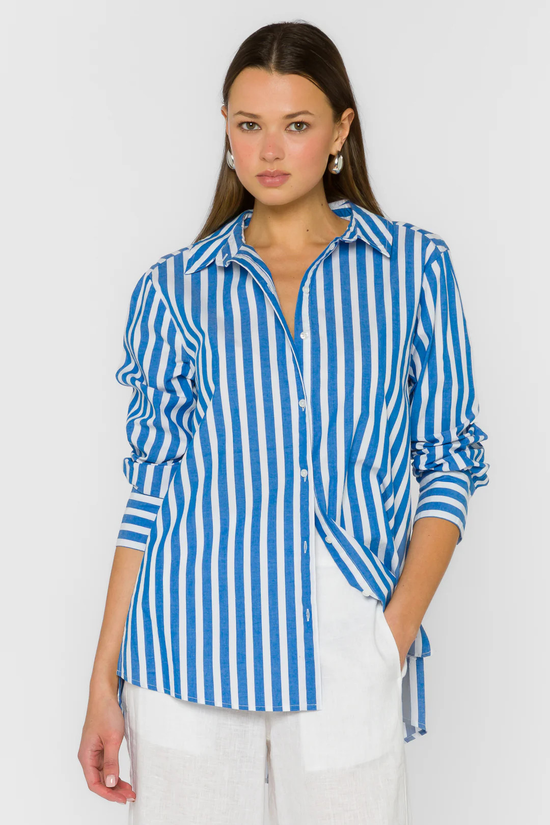 Westerly Blue White Stripe Shirt | Velvet Heart Clothing