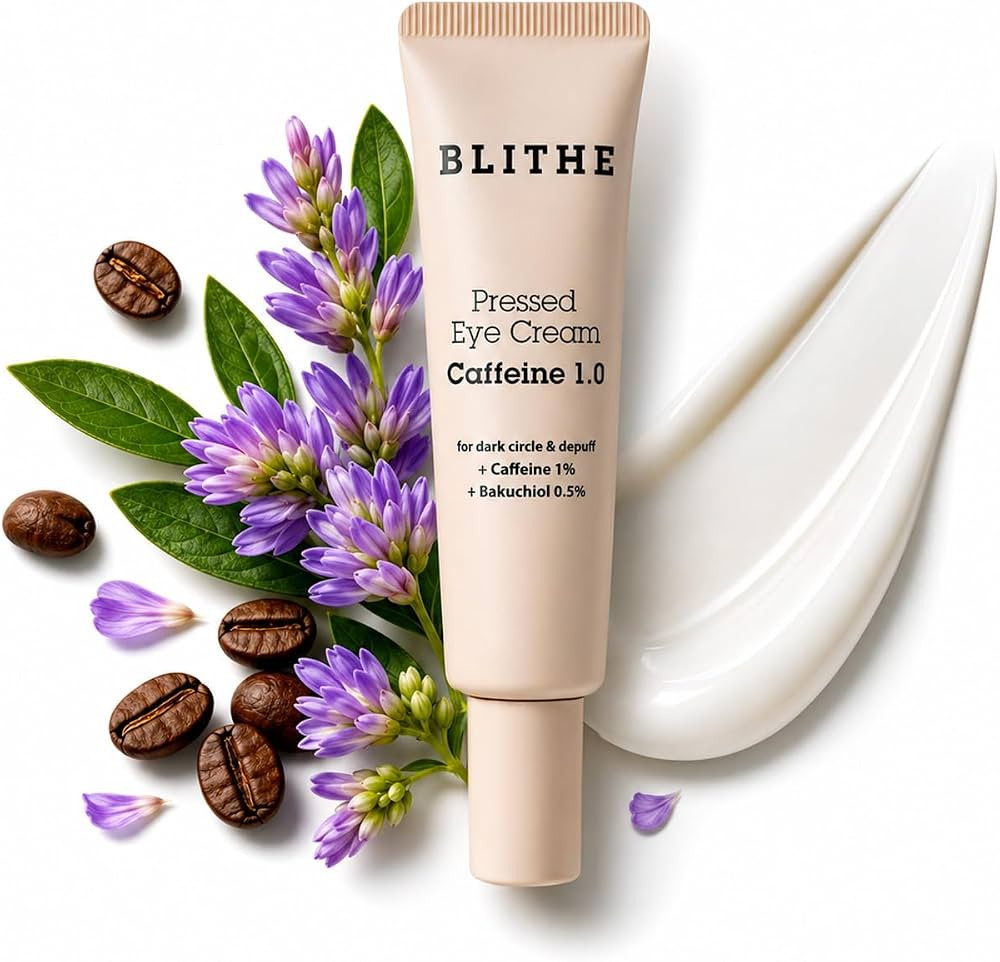 BLITHE Caffeine Eye Cream for Morning Puffiness & Dark Circles, Plant-Based Retinol, Bakuchiol, K... | Amazon (US)