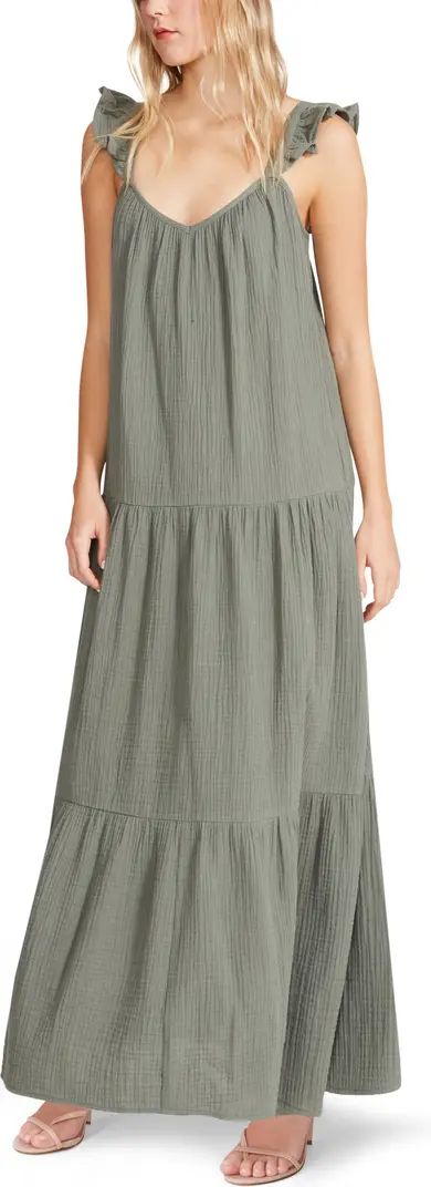 Ella Flutter Strap Cotton Maxi Dress | Nordstrom