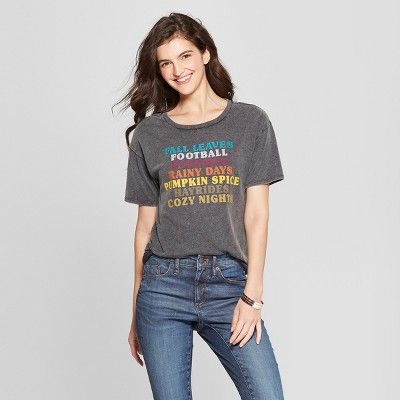 Women's Short Sleeve Fall Favorites Graphic T-Shirt - Fifth Sun (Juniors') Black | Target