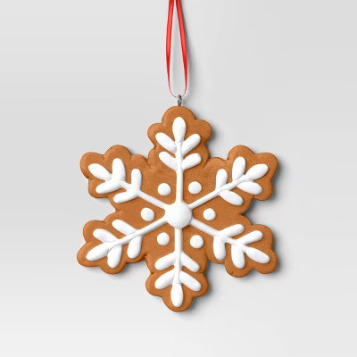 4.25" Christmas Clay Dough Gingerbread Snowflake Ornament - Wondershop™ | Target