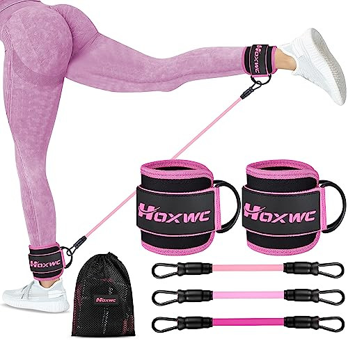 Ankle Resistance Bands with Cuffs, Ankle Bands for Working Out, Ankle Resistance Band for Leg, Bo... | Amazon (US)