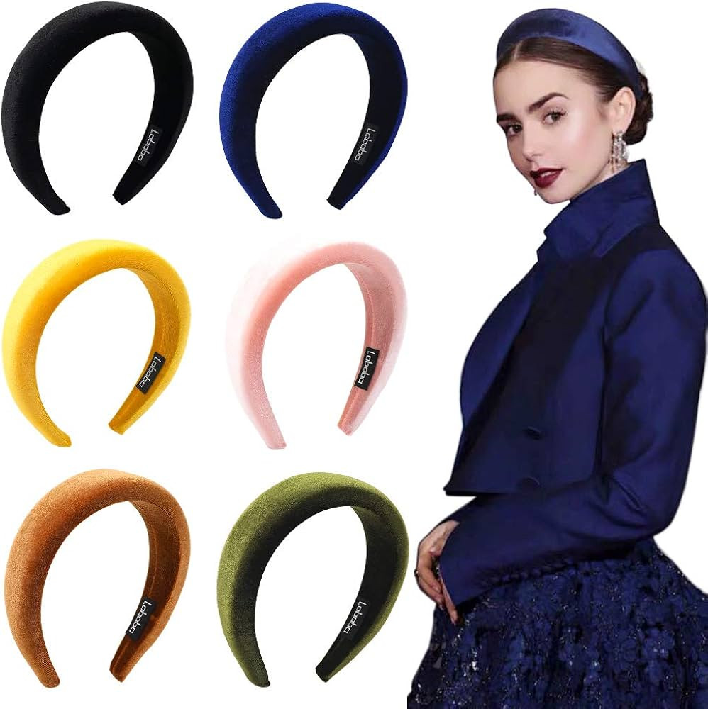 Ivyu Headbands Women Hair Head Bands - 6 Pcs Diademas Para Mujer De Moda Accessories Velvet Padde... | Amazon (US)