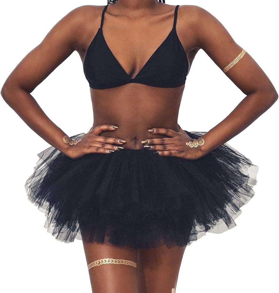 Nicute Ballet Tutu Skirt Dance Tulle Skirts Party Tutu Skirt Halloween Costume for Women and Girl... | Amazon (US)