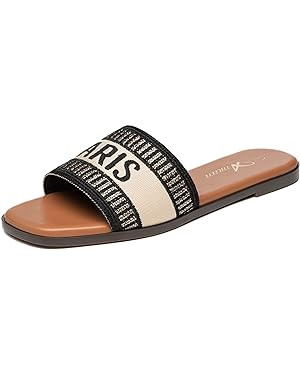 Athlefit Women's Flat Sandals Comfortable Slide Sandals Dressy Summer 2025 | Amazon (US)