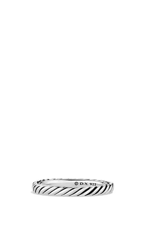 David Yurman Cable Classics Band Ring in Silver at Nordstrom, Size 8 | Nordstrom