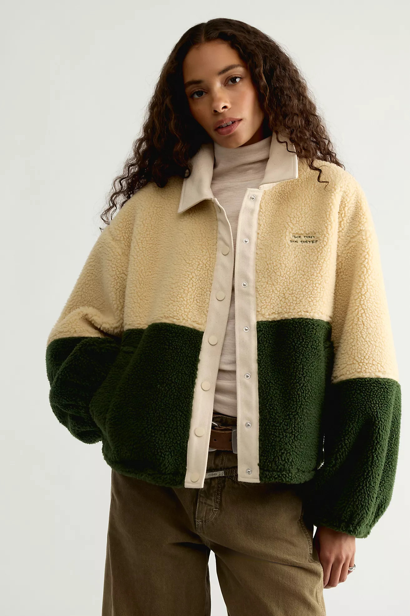 The Tiny Big Sister Color-Blocked Fleece Jacket | Free People (Global - UK&FR Excluded)