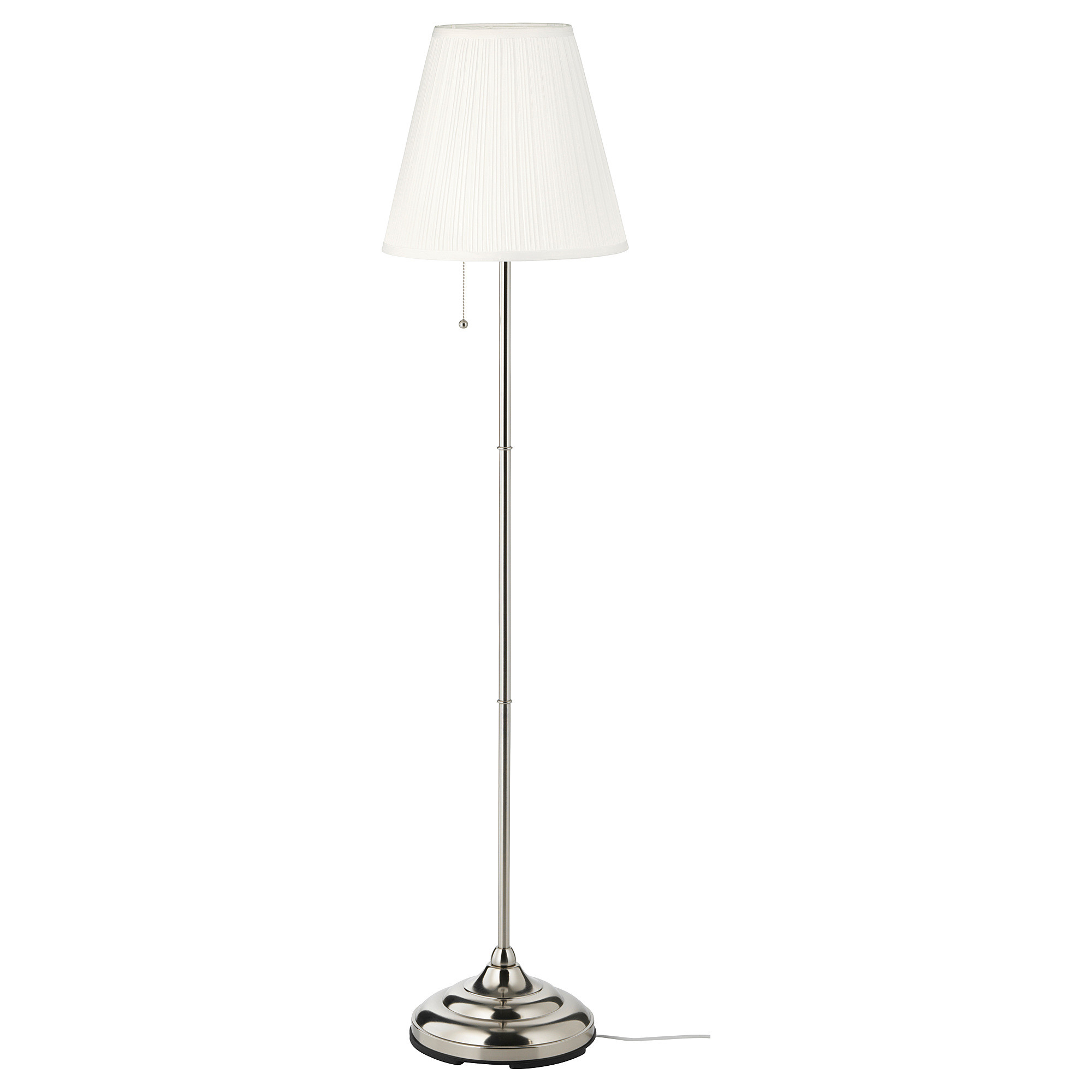ÅRSTID Floor lamp, nickel plated/white | IKEA US