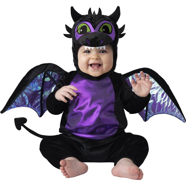 InCharacter Costumes Baby Dragon Halloween Fantasy Costume Unisex, Infant 0-1, Black - Walmart.co... | Walmart (US)