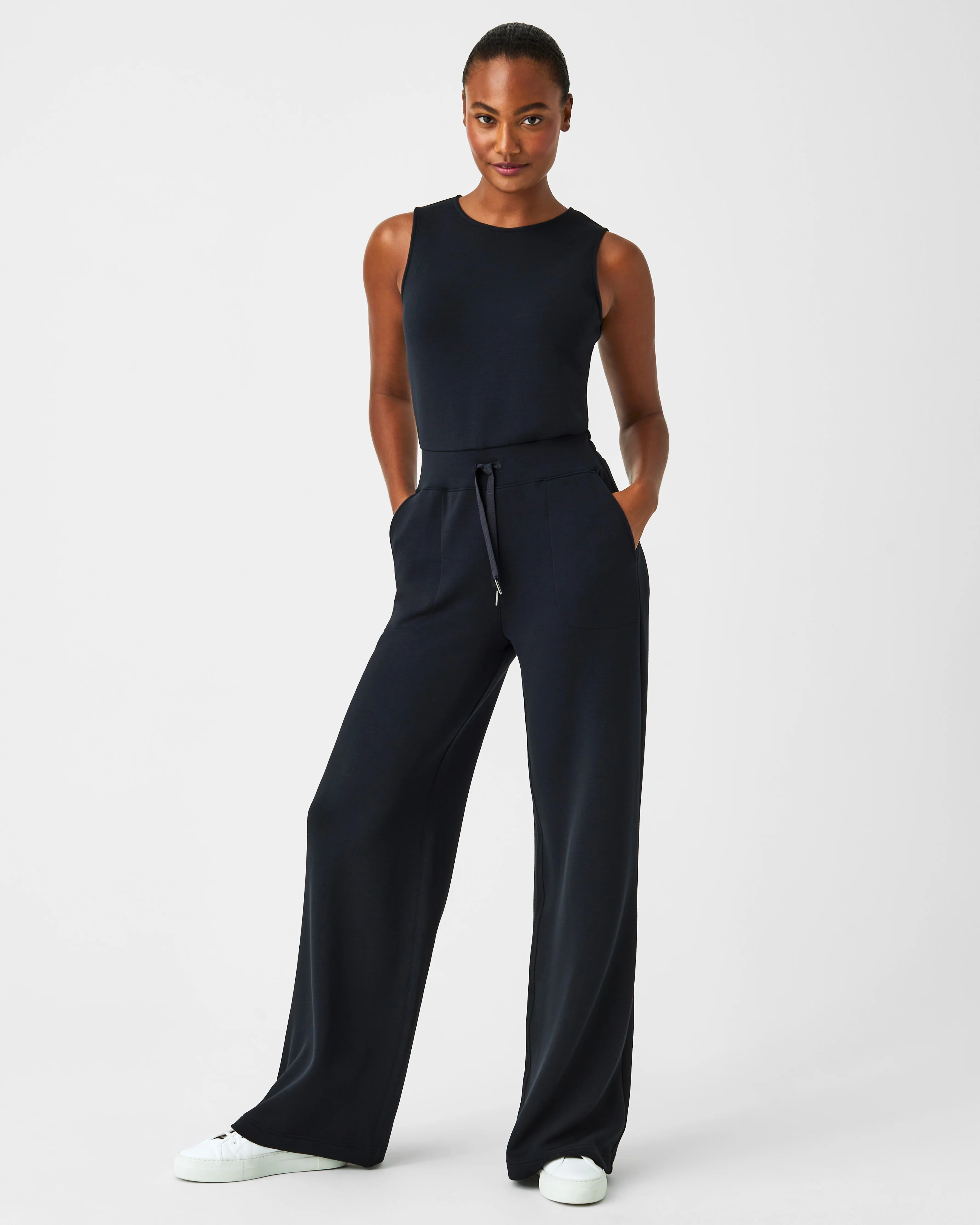 Spanx Women's SPANX AirEssentials Sleeveless Jumpsuit in Black | Spanx
