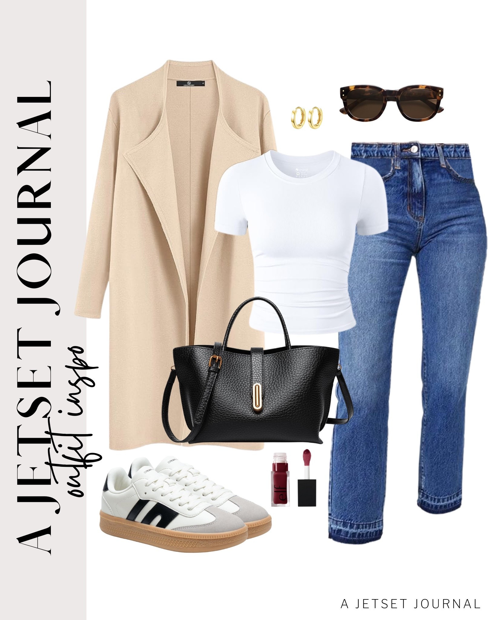 Casual outfit with an oversized cardigan, straight-leg jeans, and sneakers that’s easy to wear every day.
basic white shirt, leather tote bag, lip oil, everyday fashion, fall outfit idea, casual look, vacation style, makeup must have, beauty favorite, functional bag, amazon fashion, affordable style

#LTKStyleTip #LTKSeasonal #LTKU