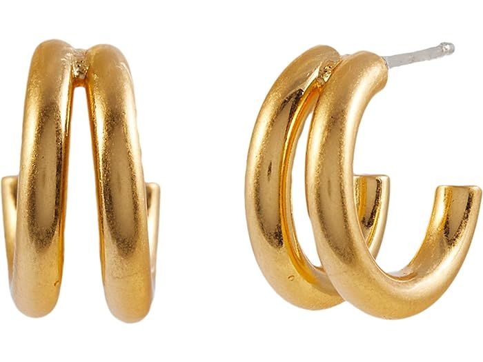 Madewell Split Mini Hoop Earrings (Vintage Gold) Earring | Zappos