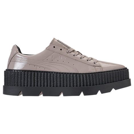 Puma Women's Fenty x Rihanna Pointy Creeper Patent Cleated Casual Shoes, Grey | Finish Line (US)