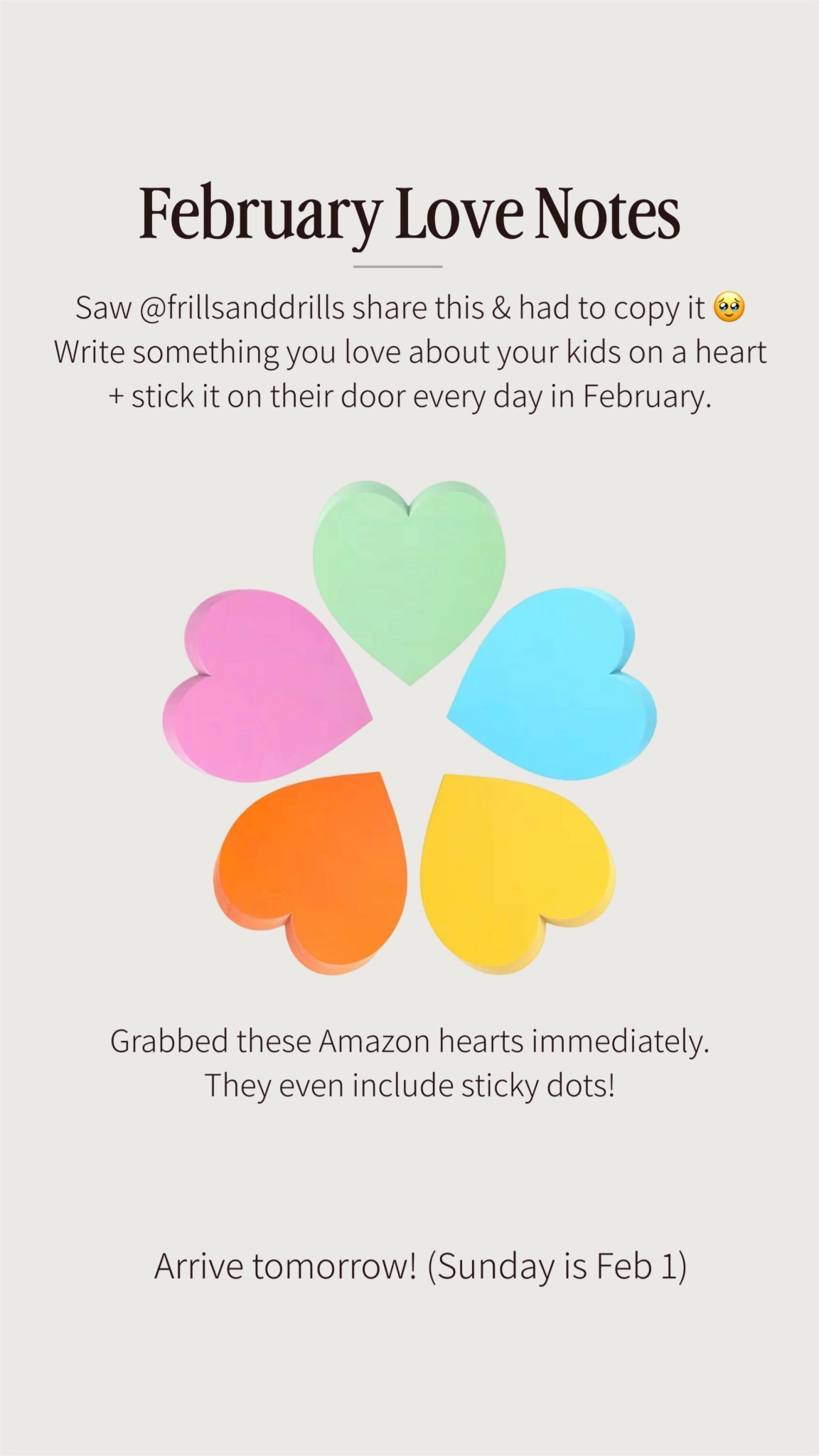 Grab these and write above now every day for your kids in February! Such an easy way to make February feel a little extra special and give your kids a little extra love. ❤️ 

Valentine’s Day, vide, hearts, notes, love, notes, crafts, family ￼

#LTKmomlife #LTKKids #LTKValentine