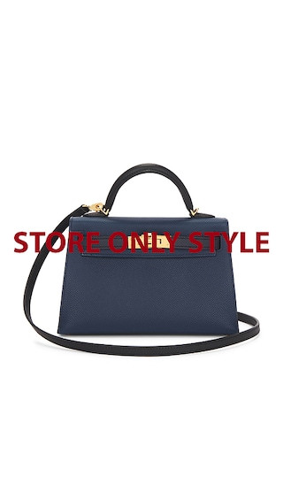 Hermes Veau Epsom Kelly 20 Handbag in Indigo | Revolve Clothing (Global)