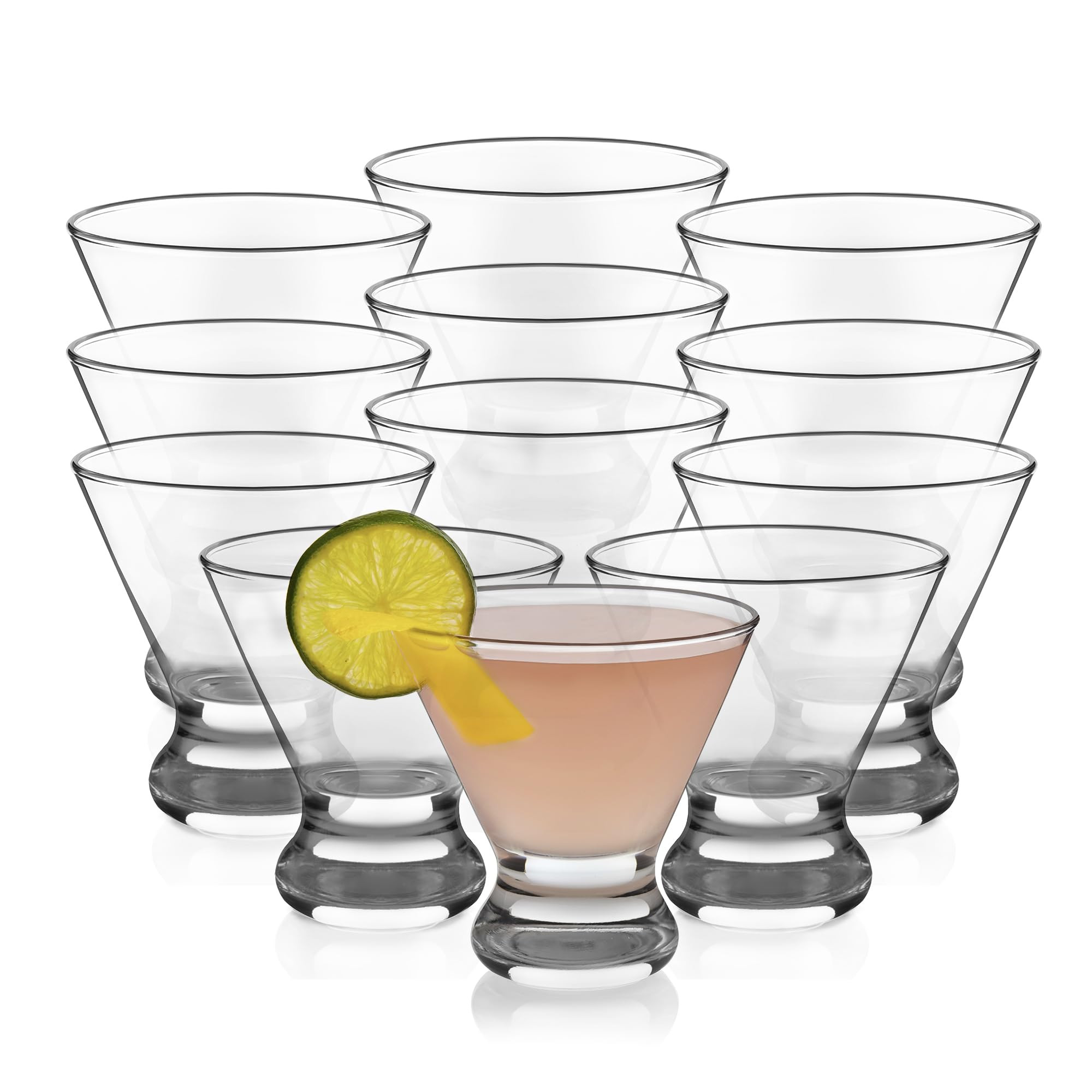 Libbey Cosmopolitan Stemless Martini Glasses Set Of 12, Dishwasher Safe Holiday Martini Glass, Li... | Amazon (US)