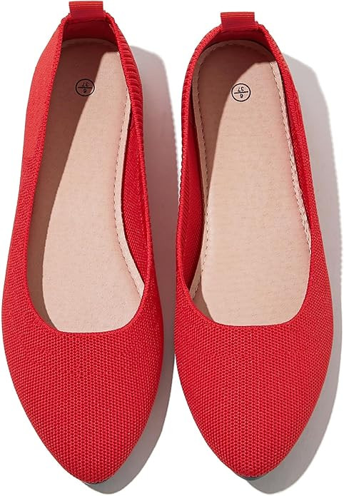 Shupua Women's Flats Black Flats Shoes Pointed Toe Ballet Flats Comfortable Bow Girls Flats Dress... | Amazon (US)