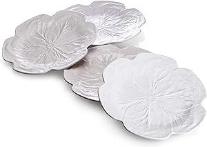 Bordallo Pinheiro Cabbage Beige Dinner Plates, Set of 4 | Amazon (US)