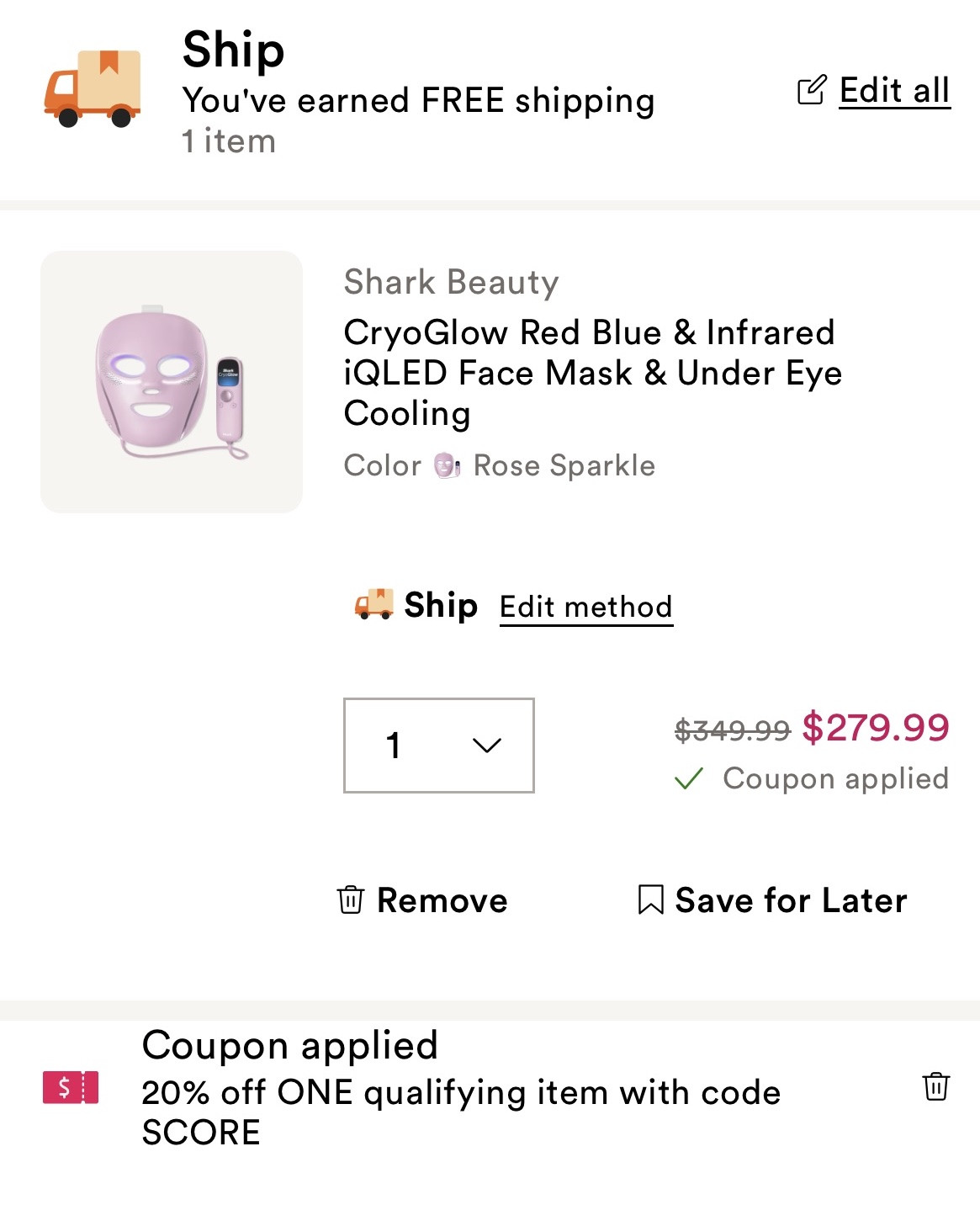 ✨ Glow up alert! ✨ Obsessed with my Shark CryoGlow LED mask + wand — this combo is a total skincare game changer 💗 Red light for glow, blue for clarity, and that cooling wand?? Chef’s kiss for depuffing.
⏰ Sale ends August 1 — use code SCORE for 20% off select items. Don’t sleep on this one! 🦈💫
#LTKbeauty #LTKsale #SharkBeauty #CryoGlow #LEDMask #SkincareRoutine #GlowUp