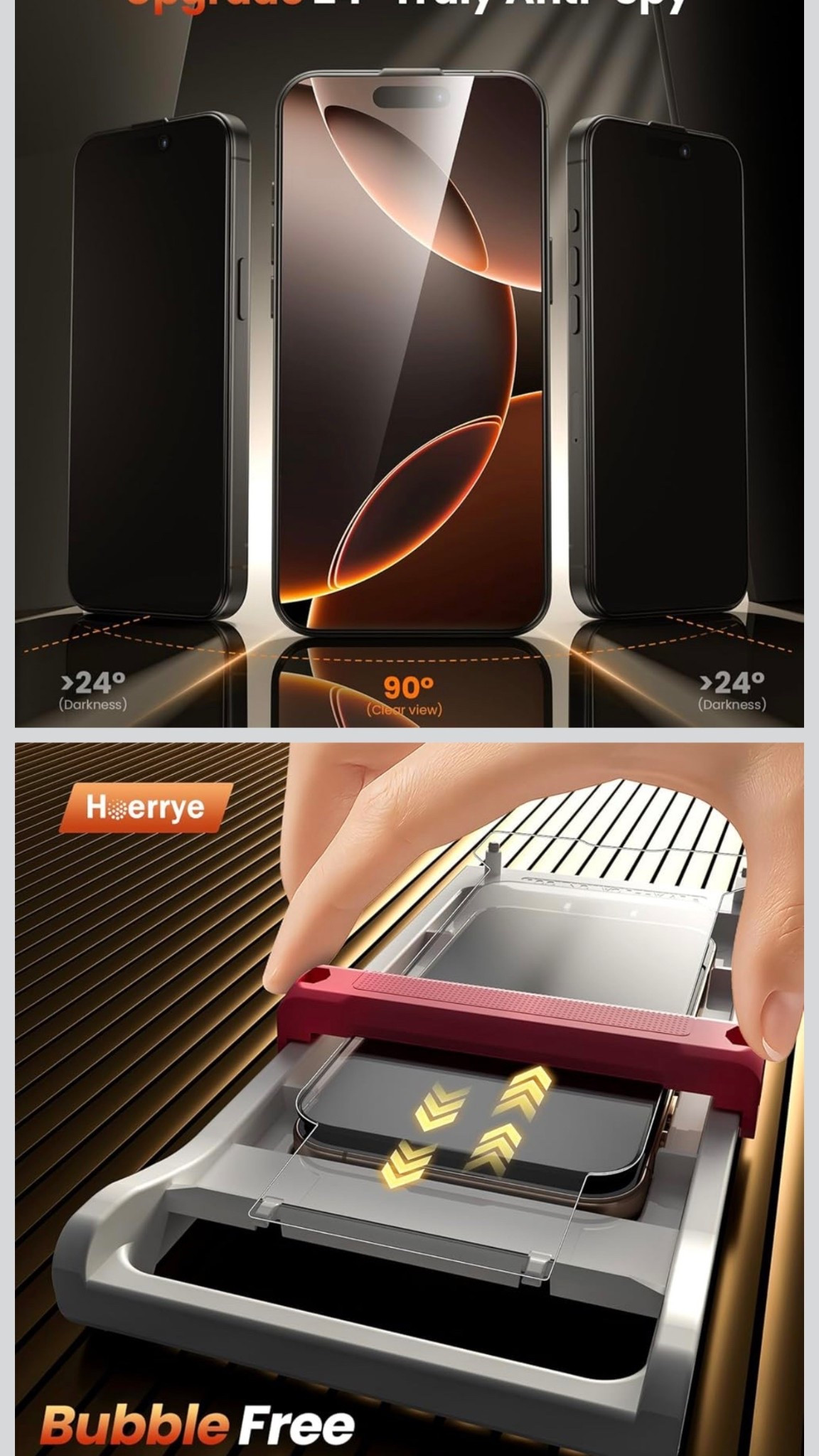 Hoerrye for iPhone 17 Pro Max Privacy Screen Protector - [Anti Spy] [Easy Installation] Case Friendly, Tempered Glass 9H Hardness Shatterproof, Anti Fingerprint, Bubble Free, 2 Pack

#LTKValentine #LTKActive #LTKHome